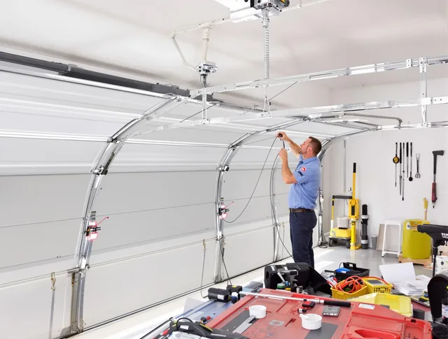 Garage door cable repair service by Fallbrook Garage Door Repair in Fallbrook
