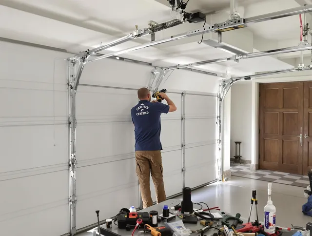 Fallbrook Garage Door Repair certified technician performing precision garage door repair in Fallbrook