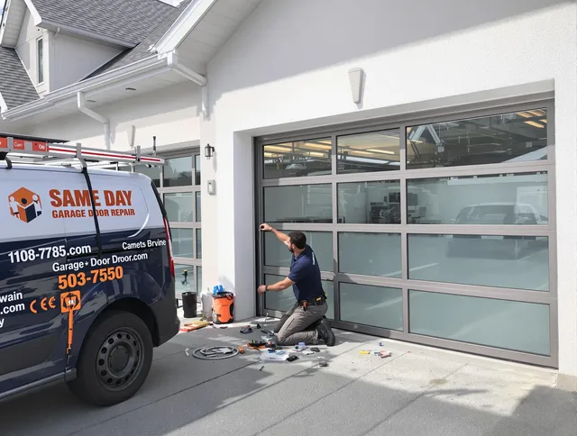 Same-day garage door repair service by Fallbrook Garage Door Repair in Fallbrook